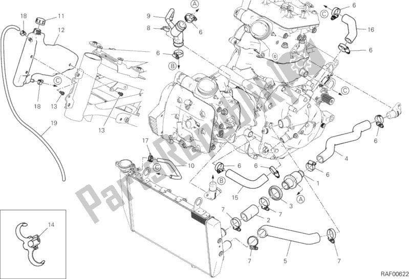 Todas las partes para Circuito De Enfriamiento de Ducati Multistrada 1260 S Touring 2018